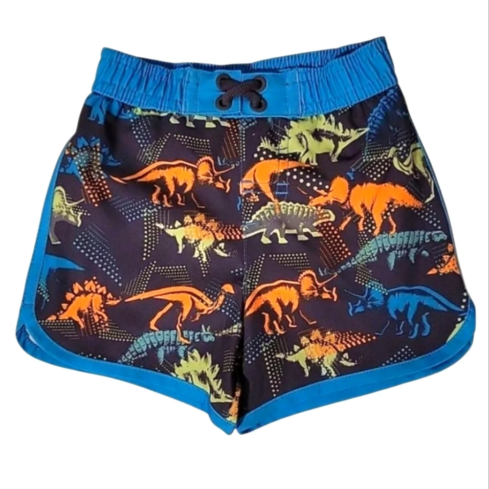 NEW Toddler Boy 2-Piece Rashguard & Matching Dinosaur Shorts Swim Set